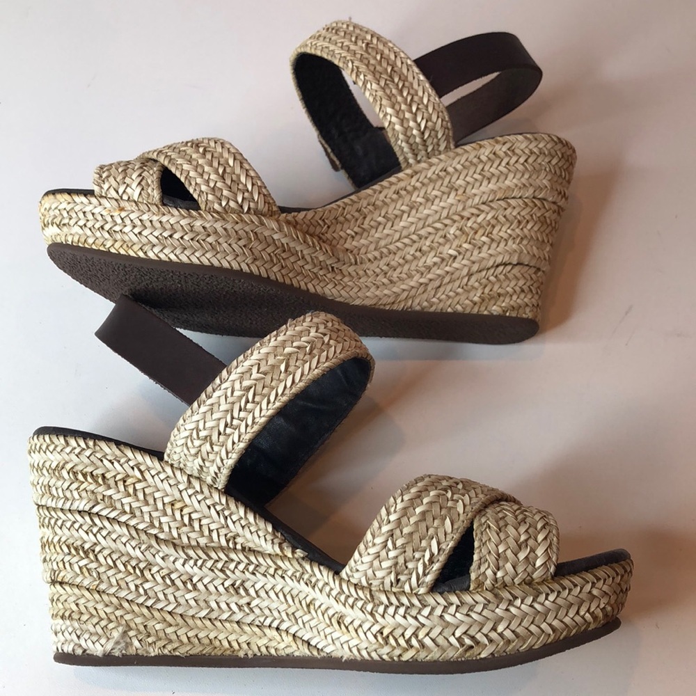 NEW Sesto Meucci Slingback Wedged Heel Sandals Shoes Made In Spain Women’s 7 - Picture 8 of 15
